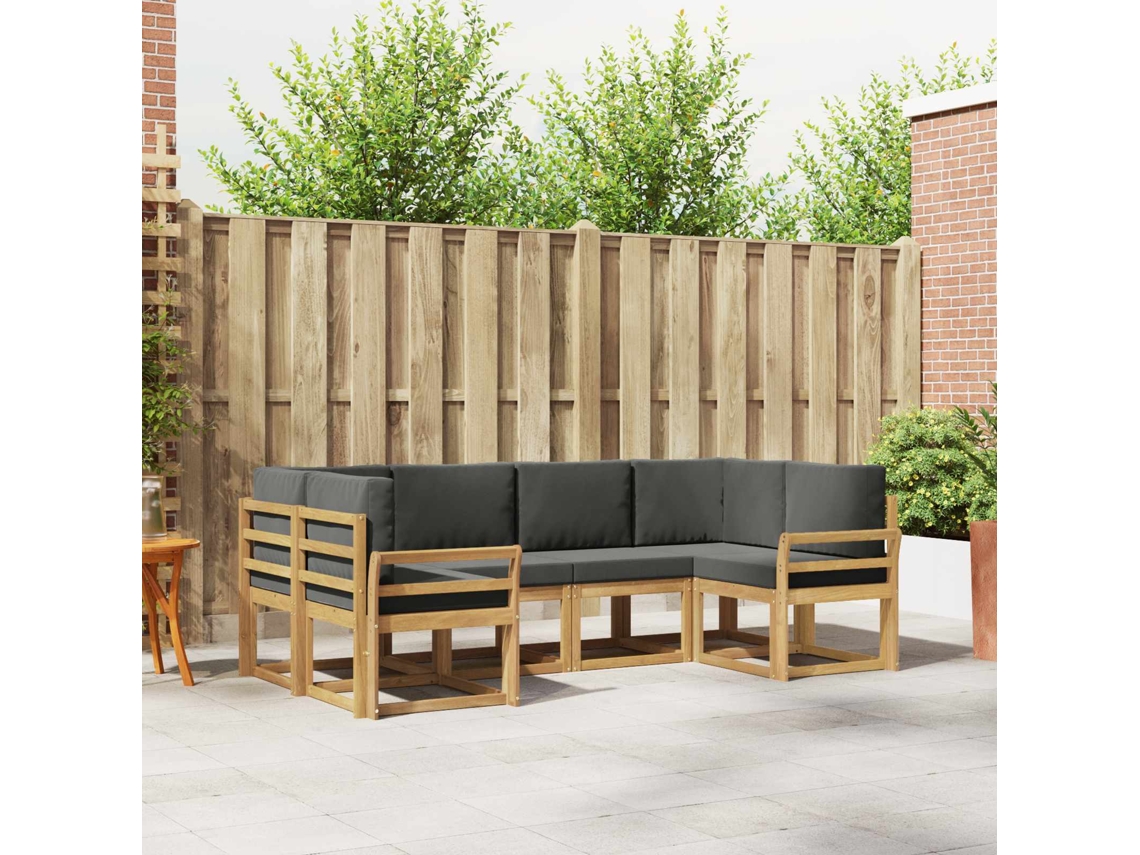 Vidaxl Conjunto De Sofás Para Exterior 6 Pcs Branco E Antracite