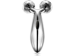 Massageador Facial 3d com Rolos para Firmeza e Beleza, Ferramenta de Lifting Prateada GOKOCO