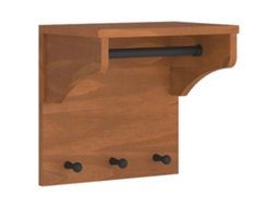 Wall-mounted Coat Rack, Wall-mounted Coat Racks Vidaxl Marrom Madeira De Pinho (n/a)