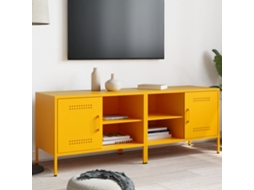 Vidaxl Móveis De Tv 2 Pcs 68x39x50,5 Cm Aço Amarelo Mostarda