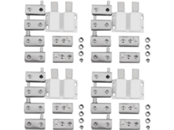 Conjunto De 4 Dobradiças Pivotantes Aço Inoxidável Portas Vidro Com Fecho Magnético Cabeça Dupla 5a 8mm