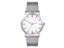 Reloj De Cuarzo Unisex Con Correa De Silicona Color Plata Zhoulianfa