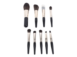 Set De 9 Brochas De Maquillaje Portátiles Para Viajes Con Pinceles Suaves Y Versátiles