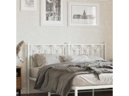 Vidaxl Cabeceira De Substituição 160 Cm Metal Branco