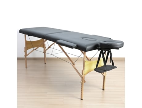 Mesa de massagem dobrável portátil Vital Gym, profissional, altura ajustável, 186x60