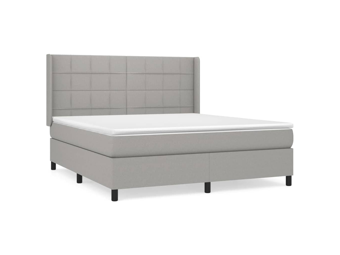 Box Spring Bed, Box Spring Beds Vidaxl Cinzeto Tecido (160 X 200 Cm)