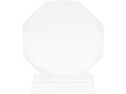 Troféu De Cristal Octogonal De 180 Mm