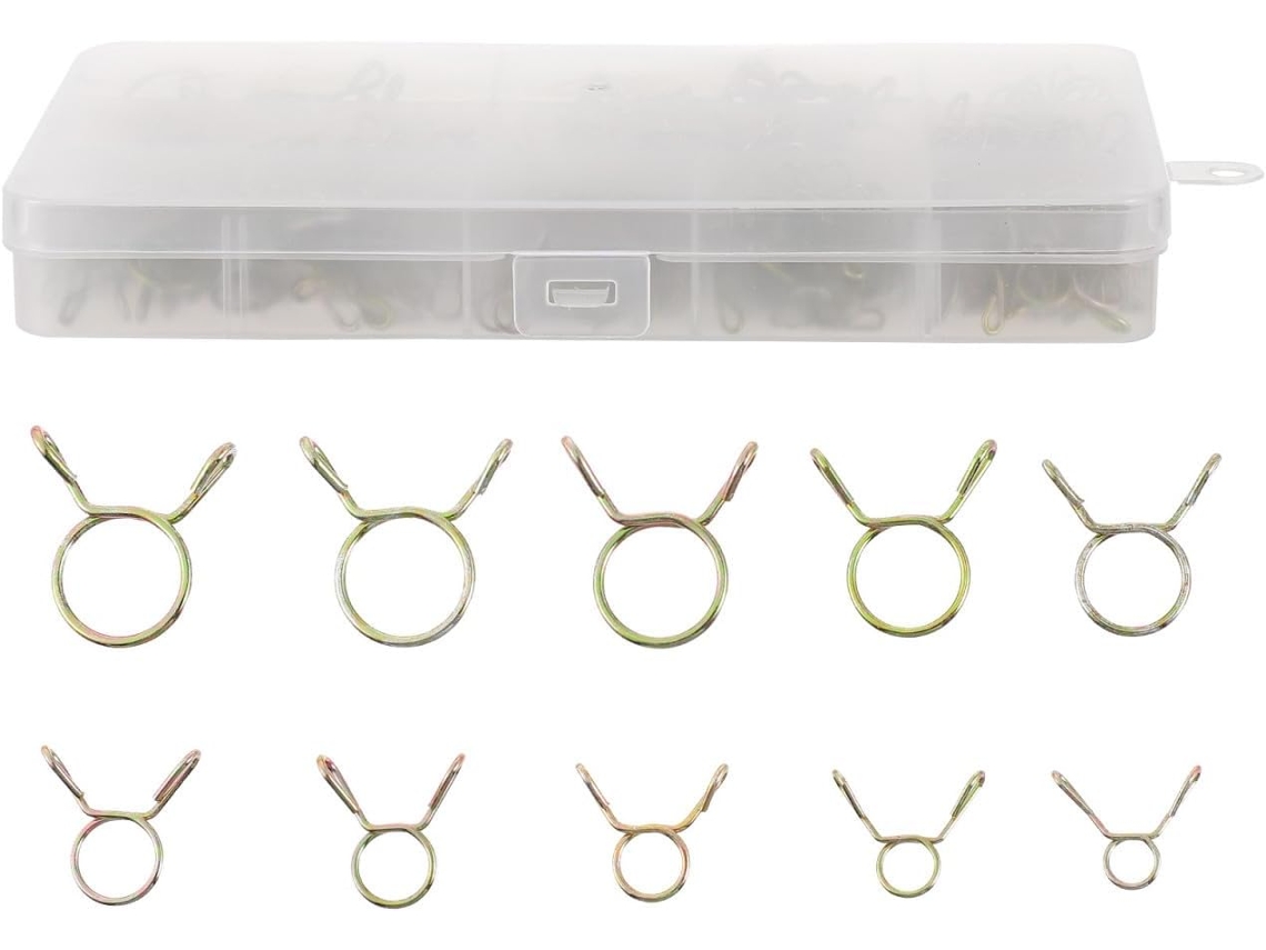 Conjunto de 250 abraçadeiras para mangueiras de água, abraçadeiras para água, 5-14 mm, flexíveis.