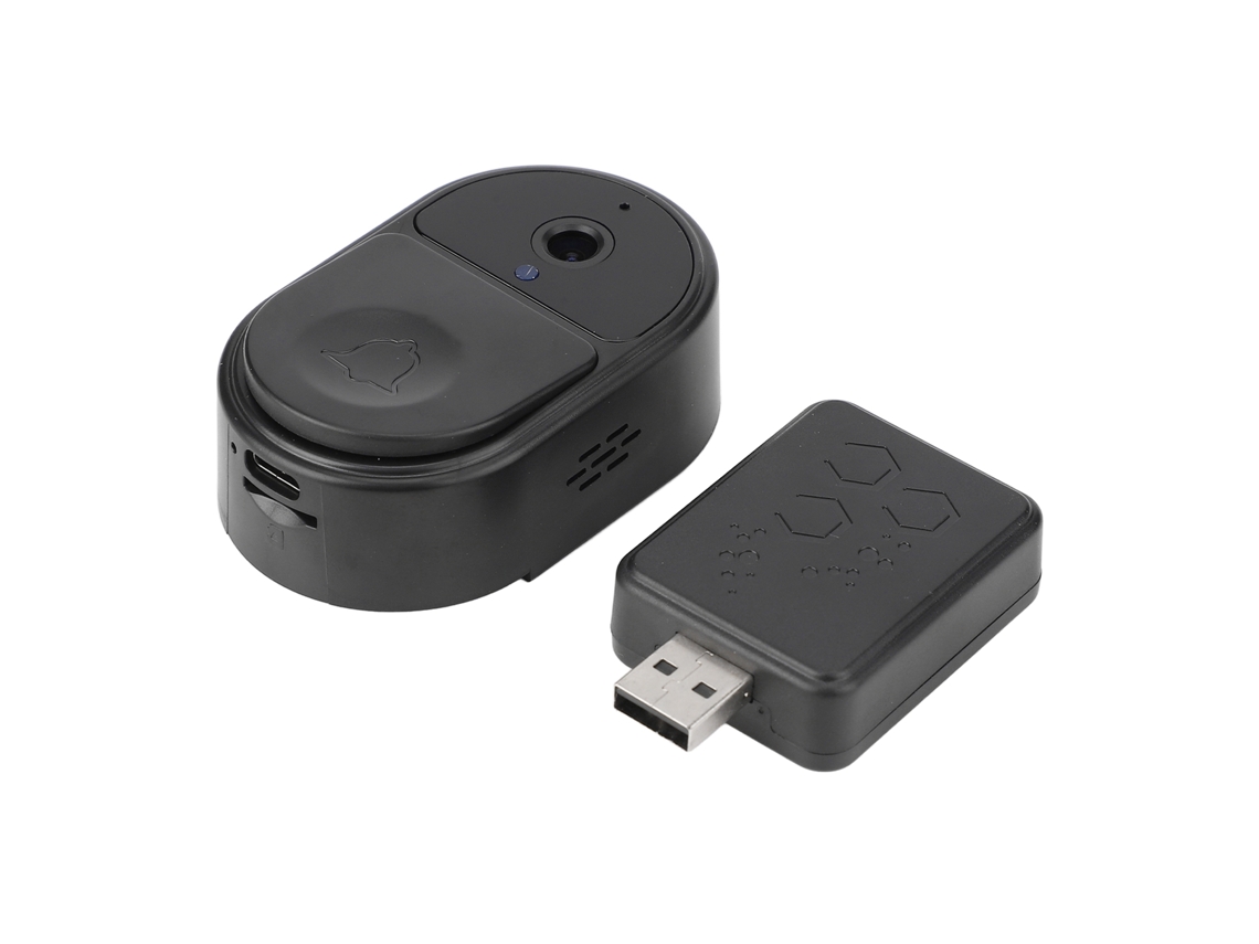 Câmera Interfone Wifi Sem Fio 128gb Preta