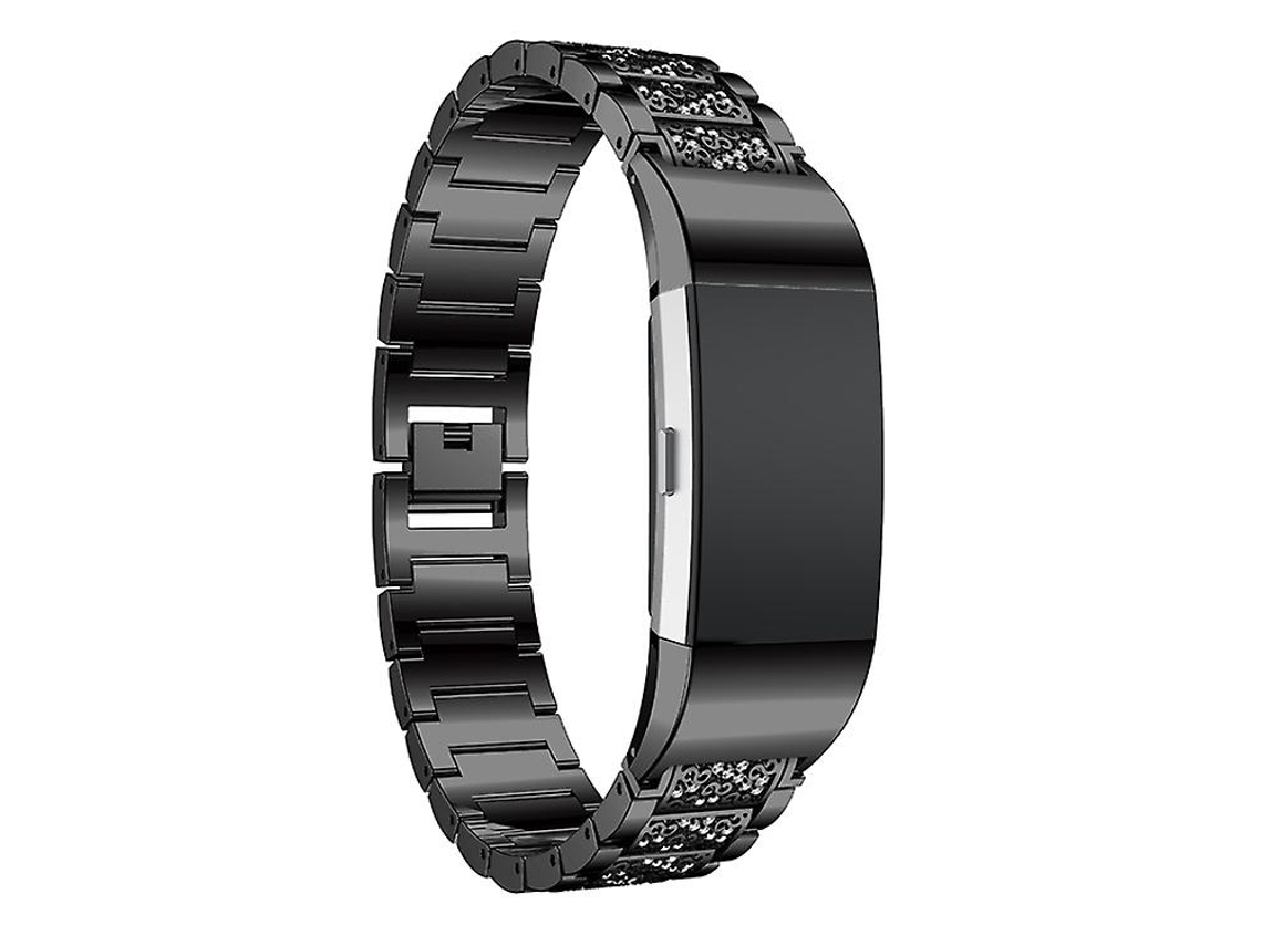 Bracelete de Smartwatch para Fitbit Charge 2 Preto VENISYMLIS