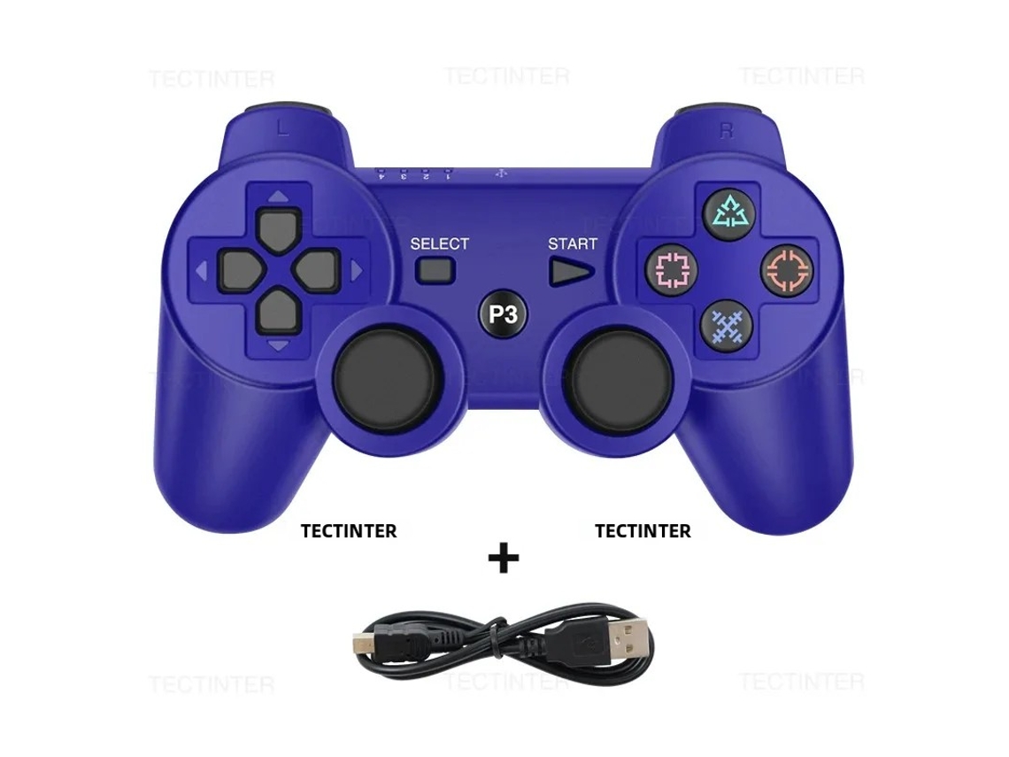(azul) Controlador Bluetooth, Joystick Sem Fio De Seis Eixos, Bateria Integrada, Compatível Com Sony.