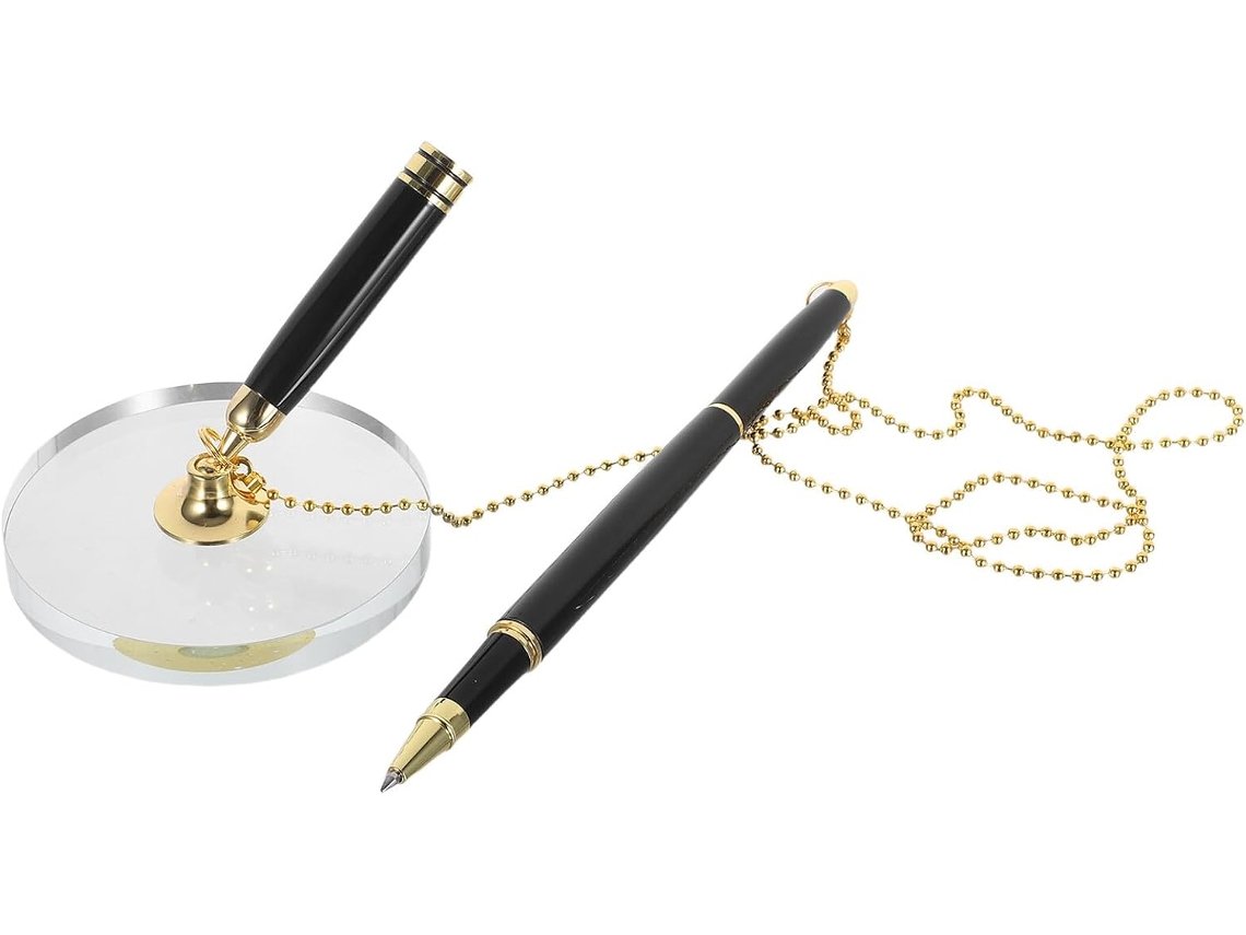 Conjunto De 4 Canetas De Assinatura, Canetas Para Escrita, Acessório Empresarial, Dourado