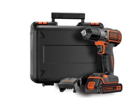 Furadeira de impacto 18v 1 x 1,5ah Li Ion Autosense Case Asd184k Blackdecker