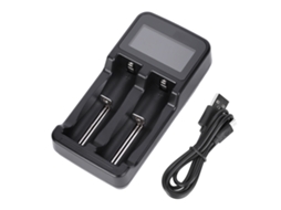 Seivi Black Pc Universal Intelligent Portable Travel Lcd Smart Display Usb Double Charging Battery Charger For Ni Mh Ni Cd Aa Aaa LAXISCREED