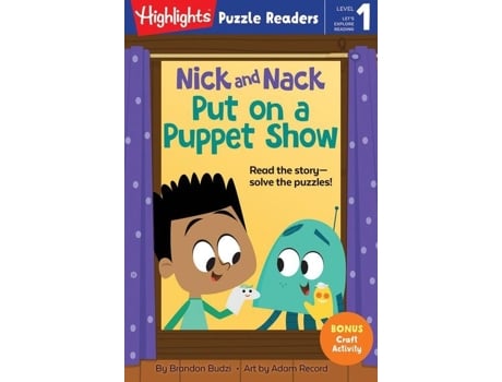 Livro nick and nack put on a puppet show de brandon budzi (inglês)