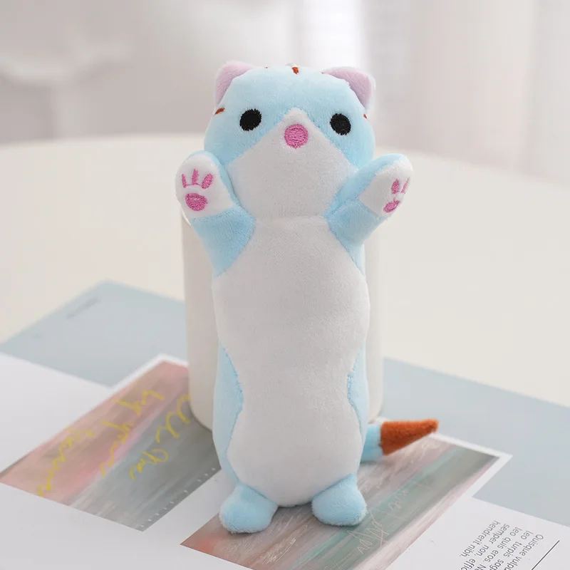 (azul) Novo Chaveiro De Pelúcia De Gato Comprido, Brinquedo Fofo E Macio Para Bolsa.