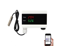 Sensor De Alarme De Temperatura Inteligente Wi-fi Para Casa, Com Display Digital E Alertas Via Aplicativo Android.