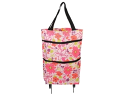 Sacola de Compras Dobrável com Rodas para Uso na Cozinha, Sacola Reutilizável para Compras. GOKOCO