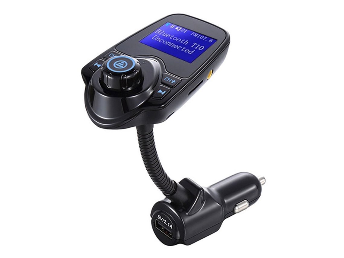 Transmissor Fm Bluetooth 5.0 Kit para Carro Aux Estéreo para Carro Mp3 Music Player Display em Tela Grande Carregador para Carro Usb Preto ENZONS