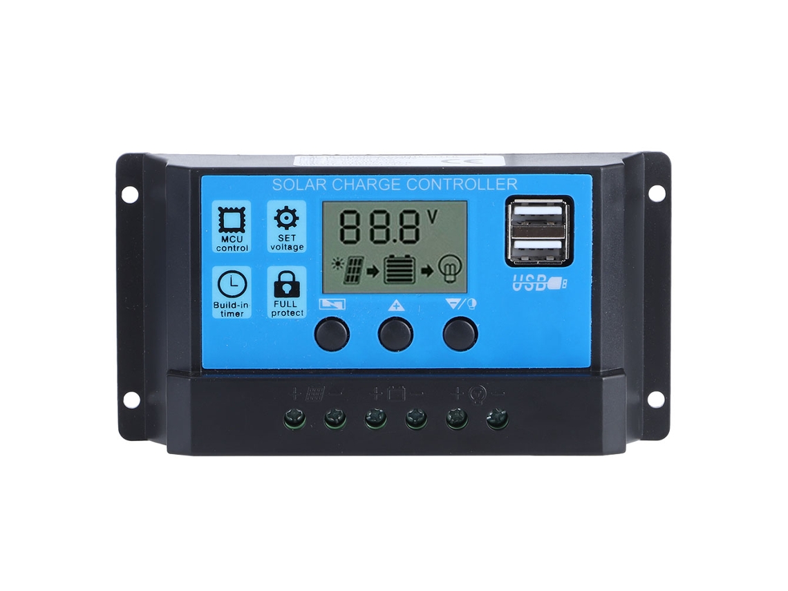 Controlador De Carga Solar Com Regulação Pwm E Duas Usb