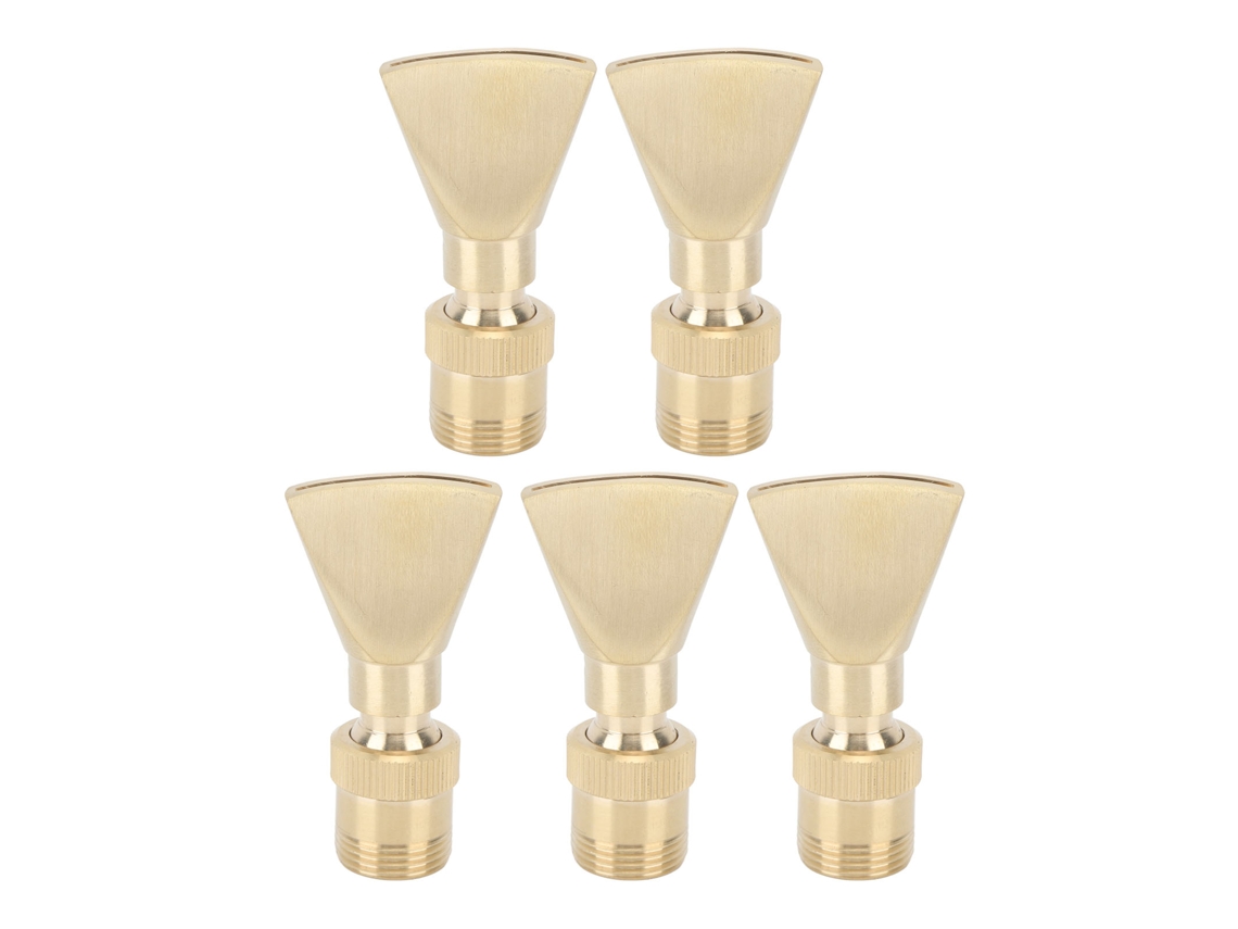 Kit com 5 Bicos de Fonte de Latão em Forma de Leque S/MARCA