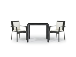 Garden Dining Set, Garden Dining Sets Vidaxl Preto Rattan / Vime (mesa Com 90 Cm De Comprimento)