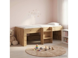 Vidaxl Cama Alta Para Crianças Carvalho Arttisan 98.5 X 200 Cm