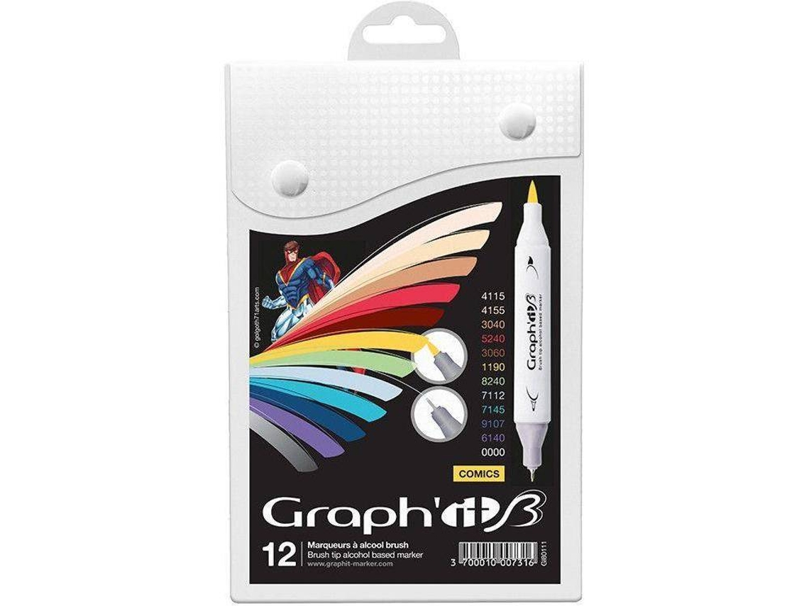Conjunto 12 Marcadores GRAPH'IT Comics 0.5 mm