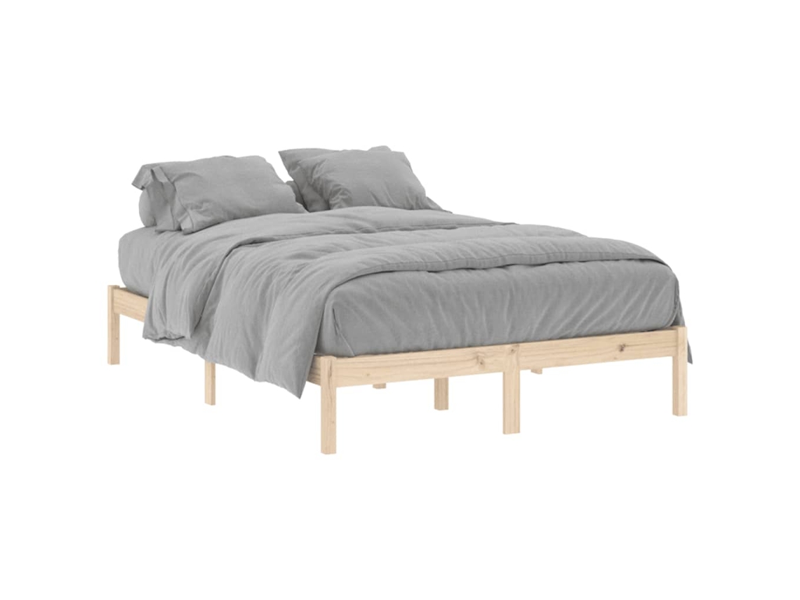 Bed Frame, Bed Frames Vidaxl Marrom Madeira De Pinho (137 X 190 Cm)