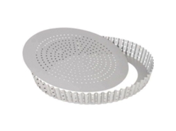 Forma Para Tortas Antiaderente Perfurada Em Aço Patisse 24 Cm
