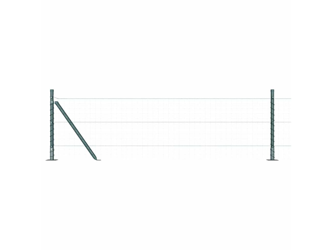 Conjunto 52 Poste De Cerca Vidaxl Verde Aço (50 Cm)