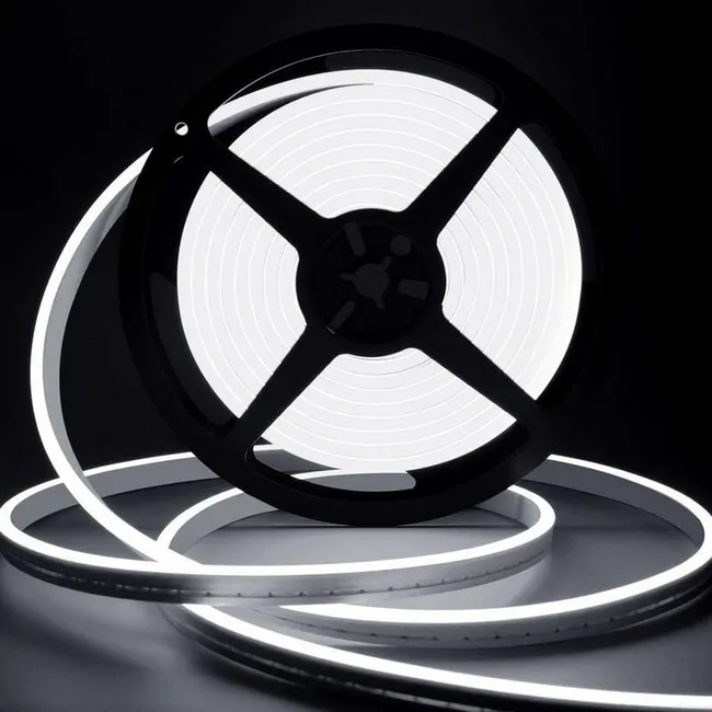 Fita Neon Led 10 M 12v 6000k, Branco, Ip65, Flexível E Cortável