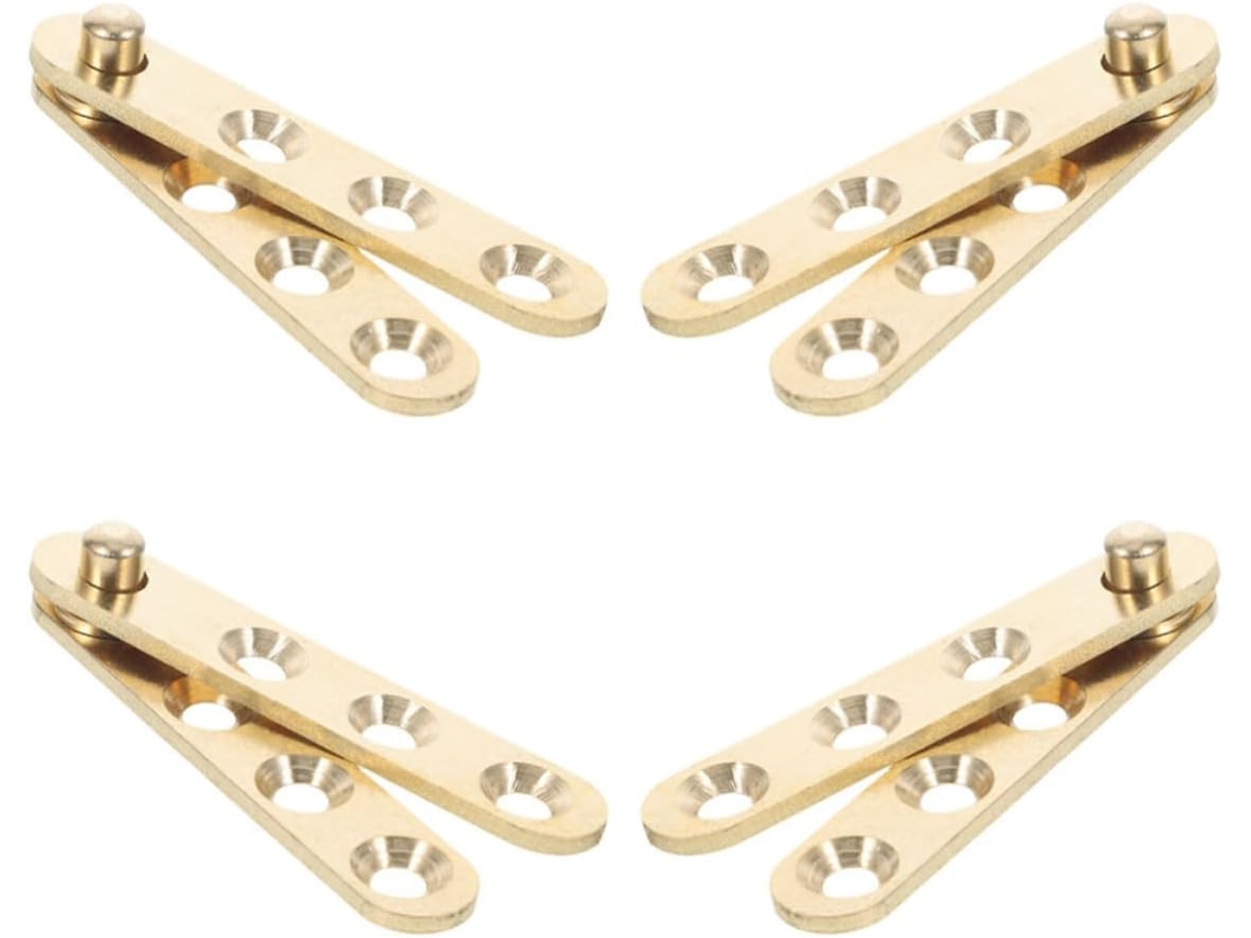 Conjunto De 8 Dobradiças Pivotantes De Cobre Para Portas, Com Design Superior E Inferior.