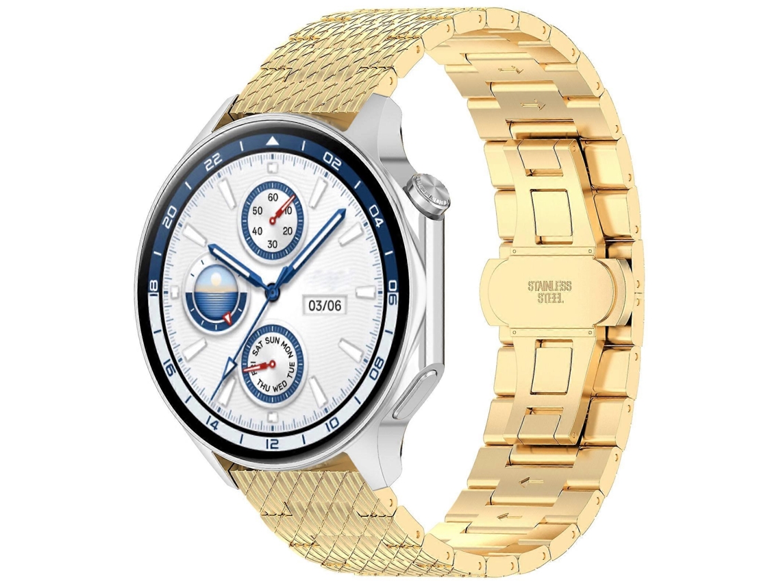 Pulseira Universal De Aço Inoxidável Com Padrão Sarja