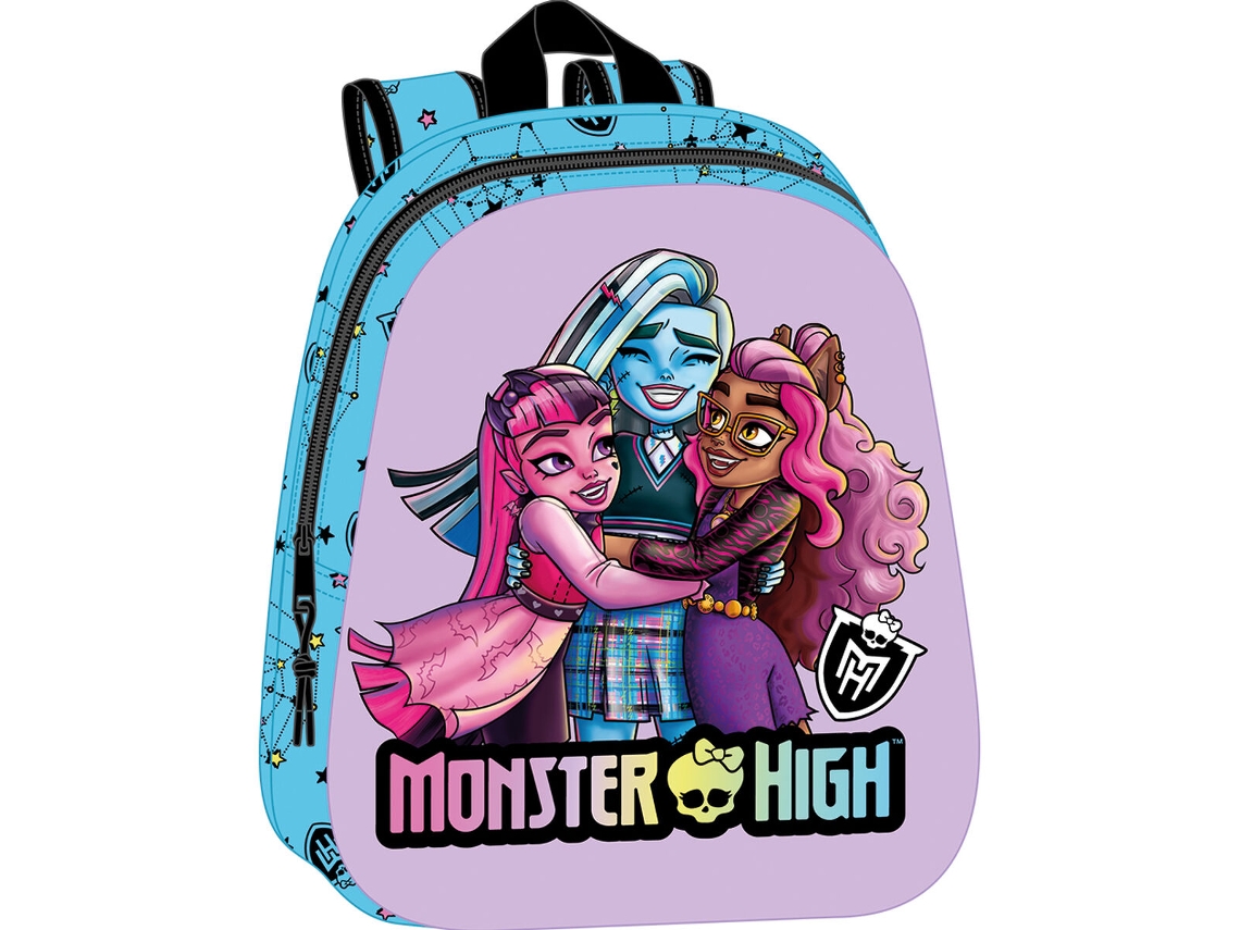 Mochila Escolar MONSTER HIGH Azul Lilás 27 X 33 X 10 Cm