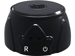 Mini câmera espiã Wi-Fi, câmera de vigilância remota sem fio com detecção de movimento, ideal para residências Bestvite (preta)