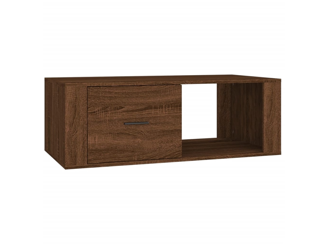 Mesa de Centro Madeira Carvalho Castanho MAISON EXCLUSIVE (100x50,5x35 cm)