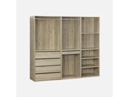 Kit De Roupeiro Modular Com 3 Elementos, Natural Sweeek
