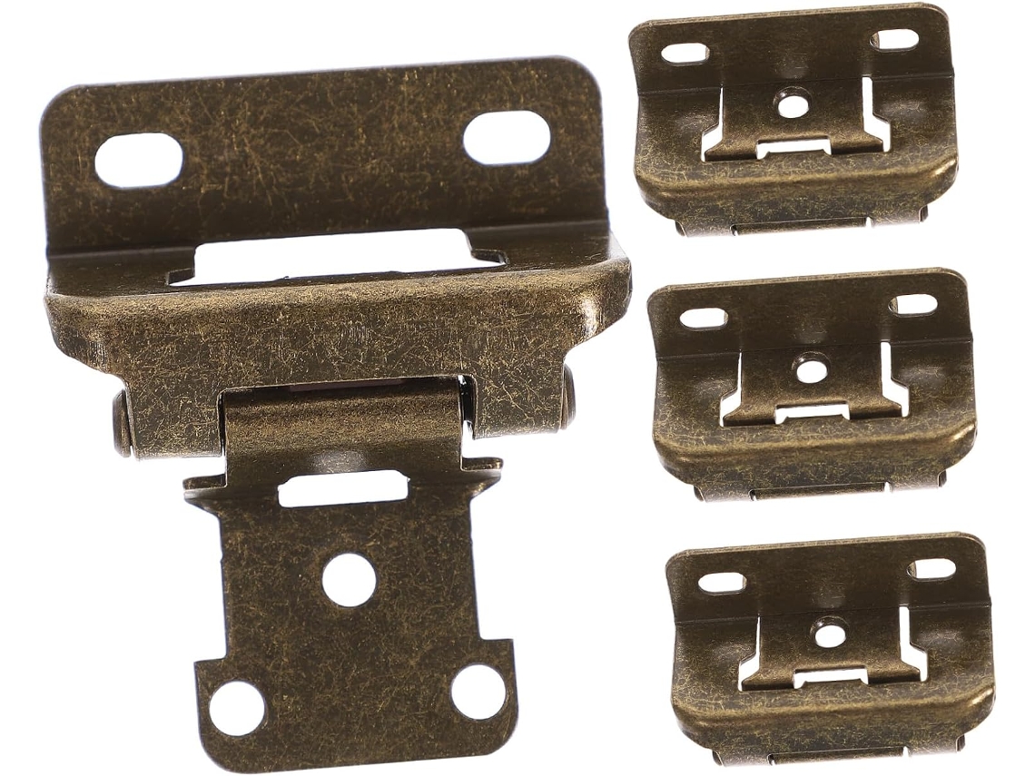 Artibetter Douradas Com Fechamento Automático, Resistentes À Ferrugem, Decorativas, Conjunto De 4 Dobradiças Para
