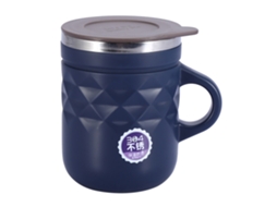 EIOORORRIY Caneca térmica de aço inoxidável com tampa e alça (azul)