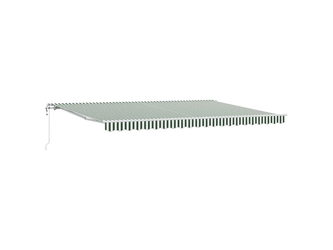 Conjunto 1 Toldo Retrátil Vidaxl Verde Tecido (500 × 350 Cm)