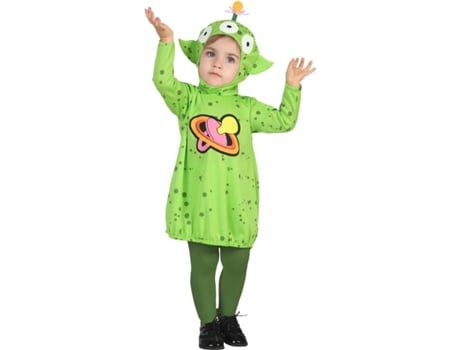 Fantasia para Bebés Alien Verde - 0-6 Meses