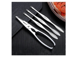 Conjunto De 4 Peças Para Quebrar Cascas E Garfos De Frutos Do Mar, Resistente E Ideal Para Cortar Carne Com Precisão.