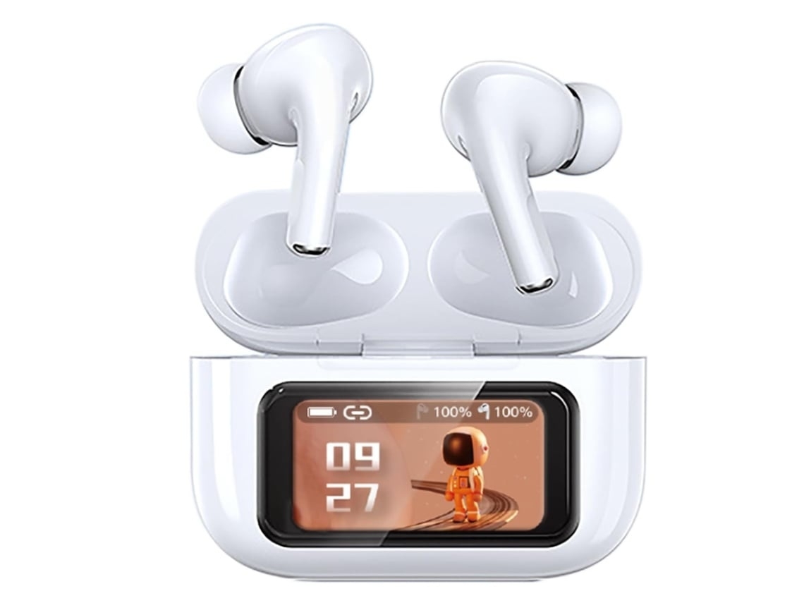 Auriculares Sem Fios Bluetooth Cancelamento De Ruído Microfone Para Chamadas Display Led/lcd Controlo Tátil Lurelia