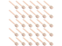 30 Palitos De Mel De Madeira Mini, 3 Polegadas, Dispenser Para Jarro De Mel, Facil Drizzle