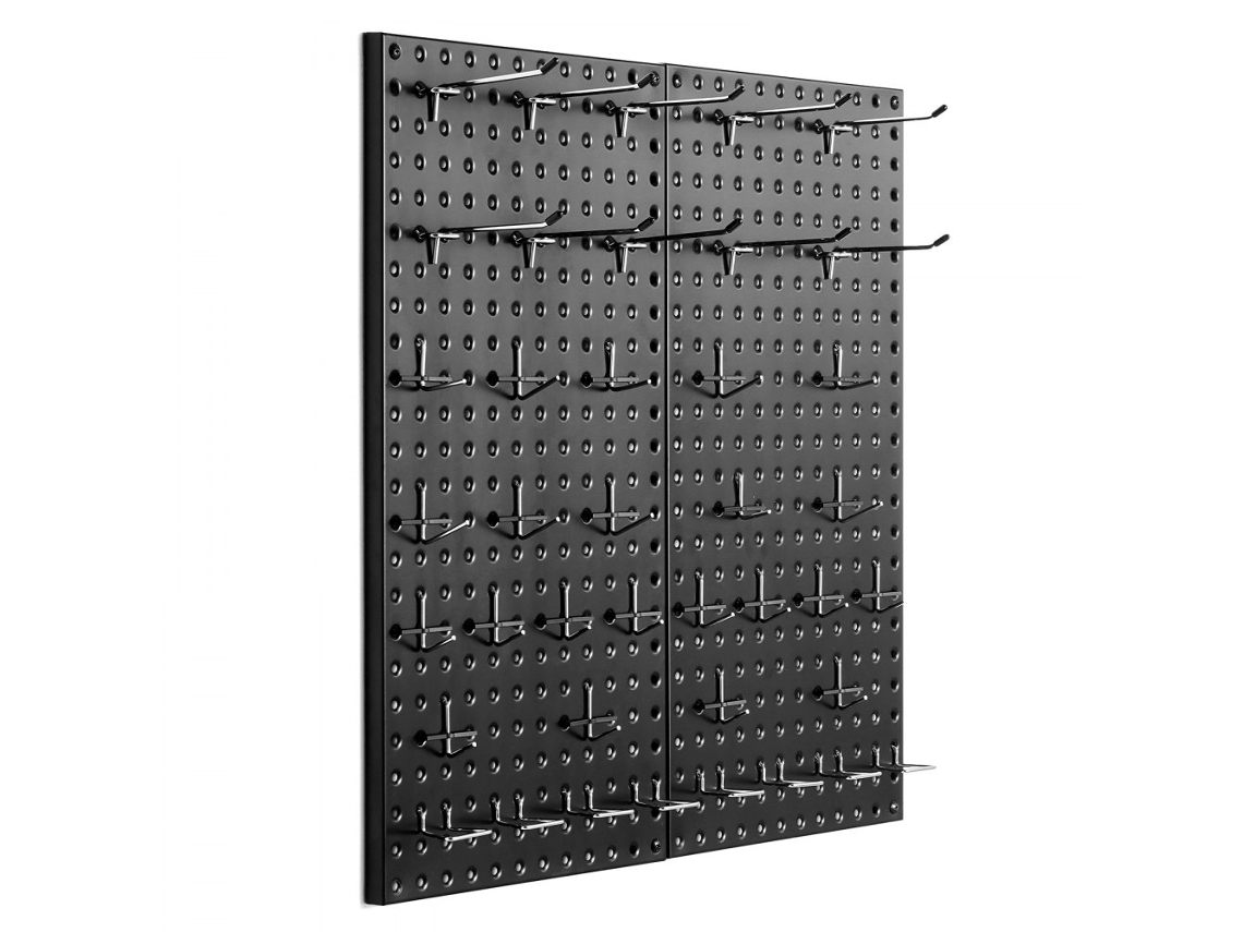 Painel De Ferramentas Metálico Reforçado Com Suporte Para Ganchos Tekmaquinas