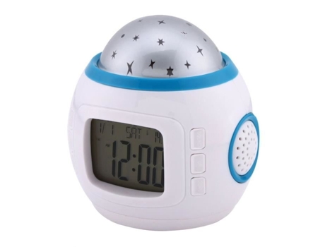 Projetor Céu Estrelado Luz Noturna No Quarto Das Crianças Com Música Para Dormir, Relógio Despertador Manual Relógio Sem Rádio Tinksky