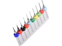 10 Pontas de Broca Mini Pcb 0.1 1.0mm, Carburo Espiral para Ferramentas Rotativas de Joalharia Cnc