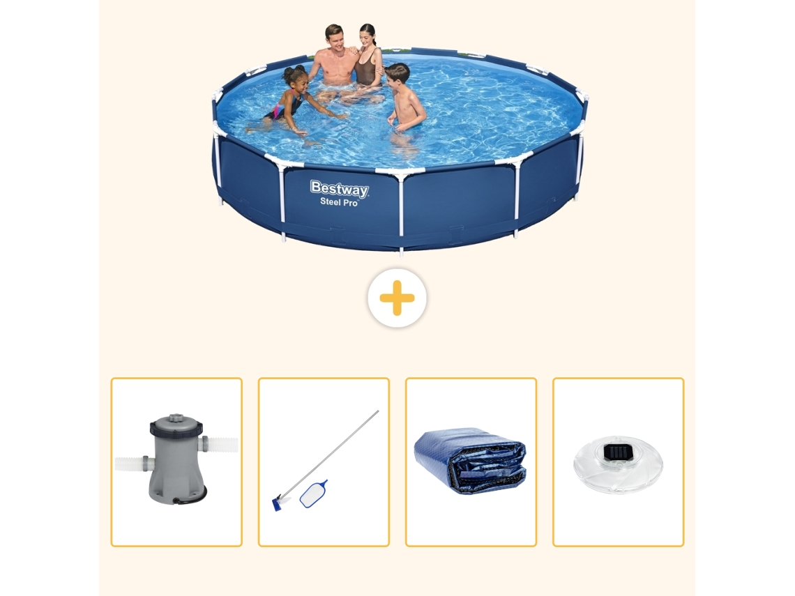 Bestway Piscina Bestway Steel Pro Redonda - 366x76 Cm - 5-peças S305