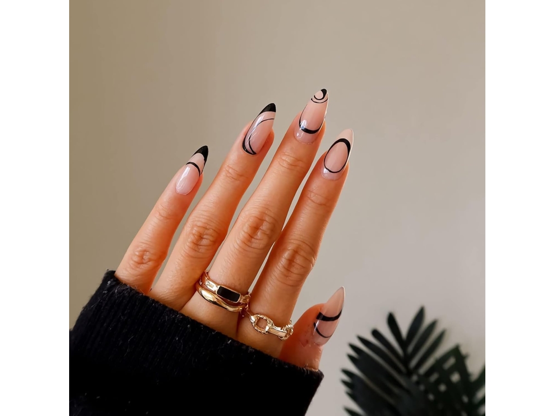Caixa de Adesivos para Unhas em Estilo Linhas Modelo Jp1420